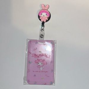 Hello kitty MY MELODY retractable lanyard with ID holder